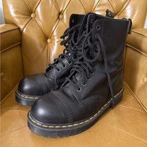 Vintage Dr. Martens 10-Eye Steel Toe Boots w/ Bex Platform Sole (Men’s 10)